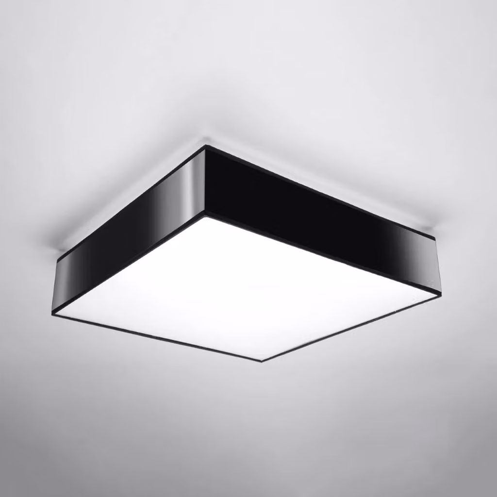 Plafoniera quadrata ANUBIS PureLume nera con 4xE27, Diametro: 55 cm – 2