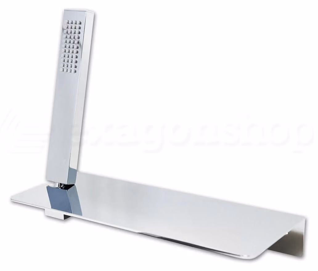 Set Doccetta Smart con Ripiano Portasapone e flessibile cromo