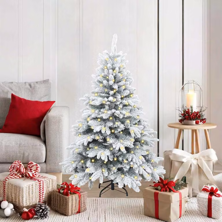 Maison Exclusive - Albero di Natale artificiale con 150 LED bianchi, 120 cm, in PE e PVC