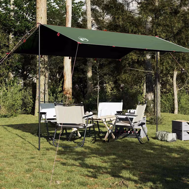 Telone da campeggio impermeabile vidaXL in poliestere verde 360x294 cm