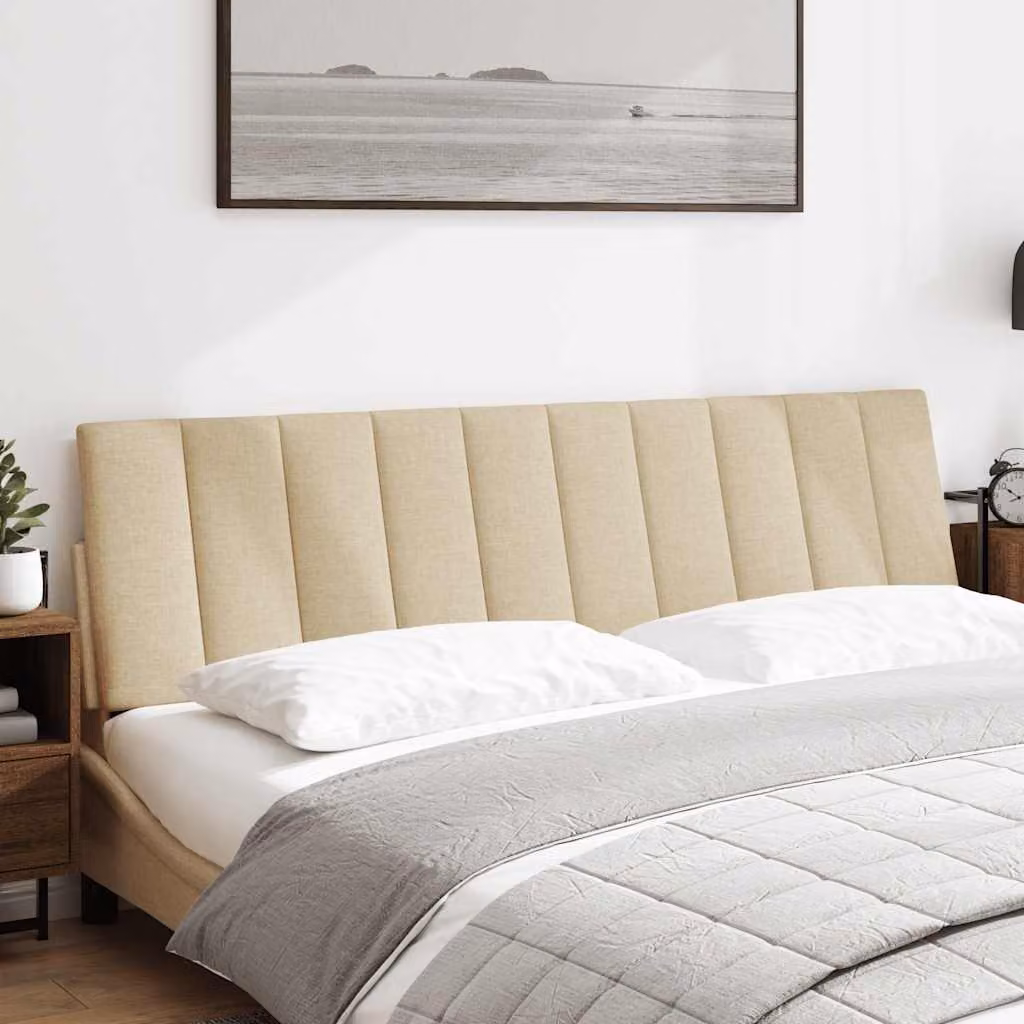 vidaXL Cuscino Testiera Hanko Crema 180 cm in Tessuto