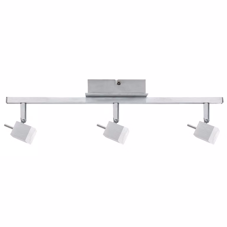 Paulmann Faretti QuadLed, barra da 3x3W, alluminio spazzolato, 230V/12V, metallo/vetro