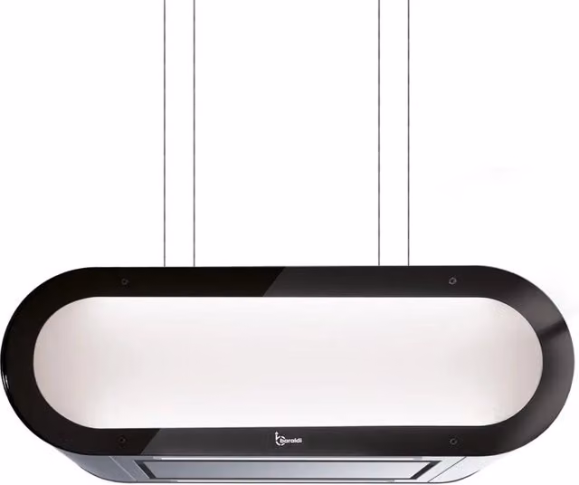 Cappa Baraldi Alexa in acciaio inox e vetro color argento, con aspirazione da 800 m3/h, controllo tramite app, funzione ricircolo con carboni attivi e timer, L: 90 cm, P: 30 cm – 1