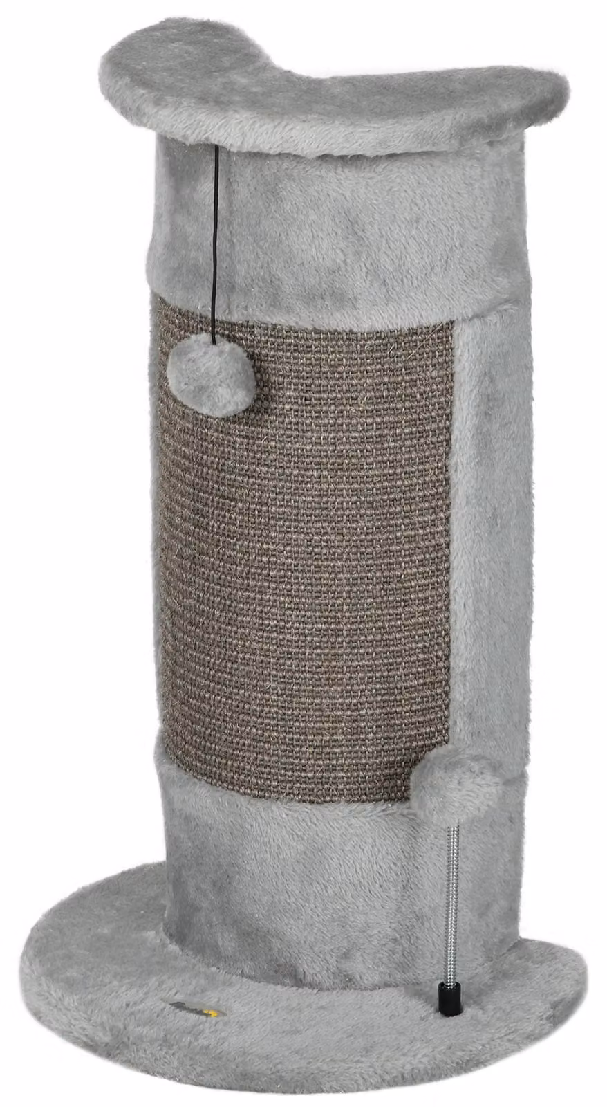 PawHut Tiragraffi a colonna, tiragraffi per gatti da 58 cm, tiragraffi con palla