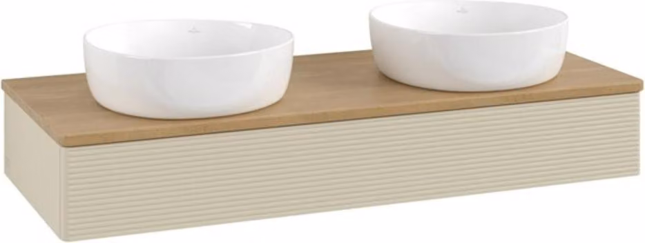V&B Mobiletto con struttura frontale Antao 120x19x50cm, WBP hon. Oa, si Gr m Lac