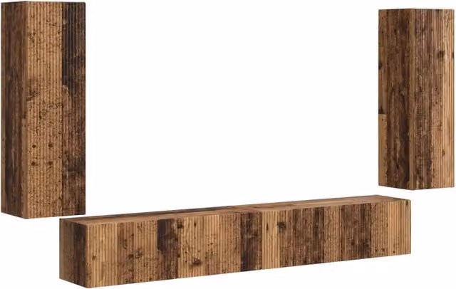 Set di Mobiletto da TV a Parete 4 pz | Armadietto TV | Mobile Porta TV 29,5 x 31 x 100 cm