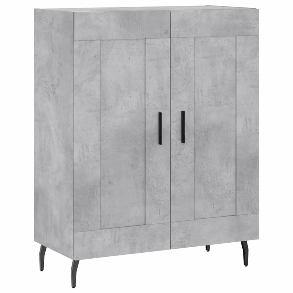 Credenza Grigio Cemento 69,5x34x90 cm in Legno Multistrato