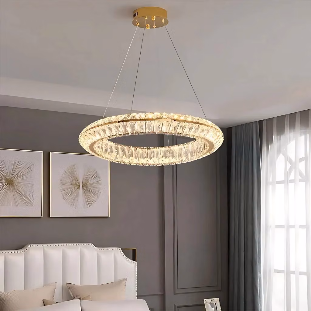Lampada a sospensione LED Toolight App1768-cp oro/ottone con design ad anello moderno – 2