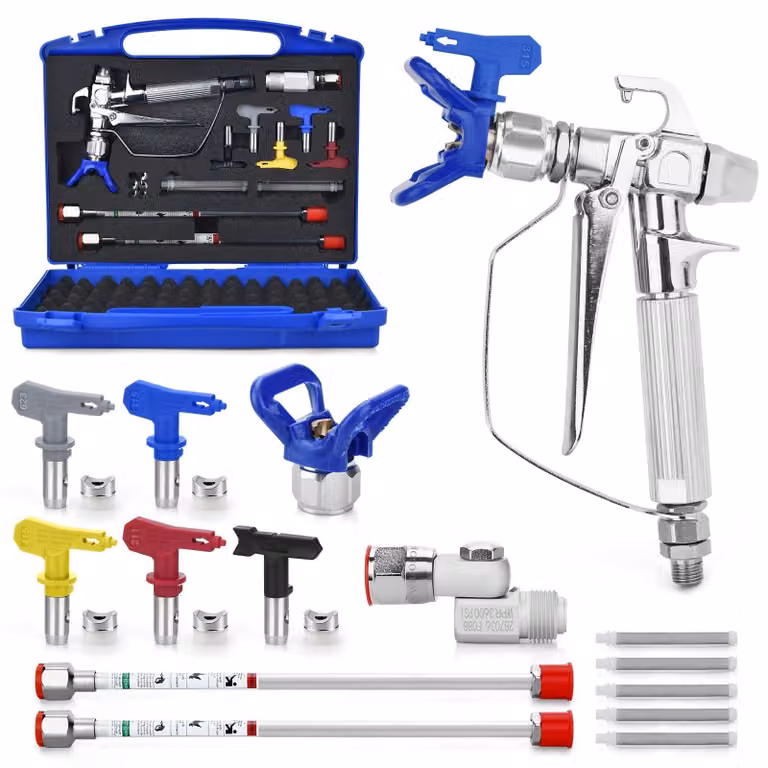 Omgoods - Set completo di 16 pezzi per pistola a spruzzo ad alta pressione, completo di filtri
