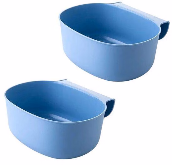 Cestini per rifiuti da cucina a doppia vasca, organizer per fasciatoio, lavabo per fasciatoio, cestino dei rifiuti, bancone, verde (blu)