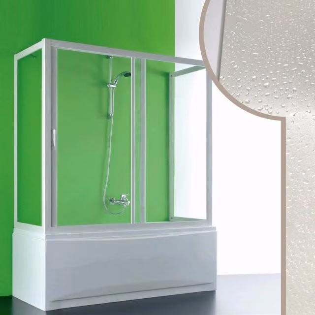 Box Doccia Sopravasca 3 lati 90x170x90 CM in Acrilico mod. Plutone con apertura laterale