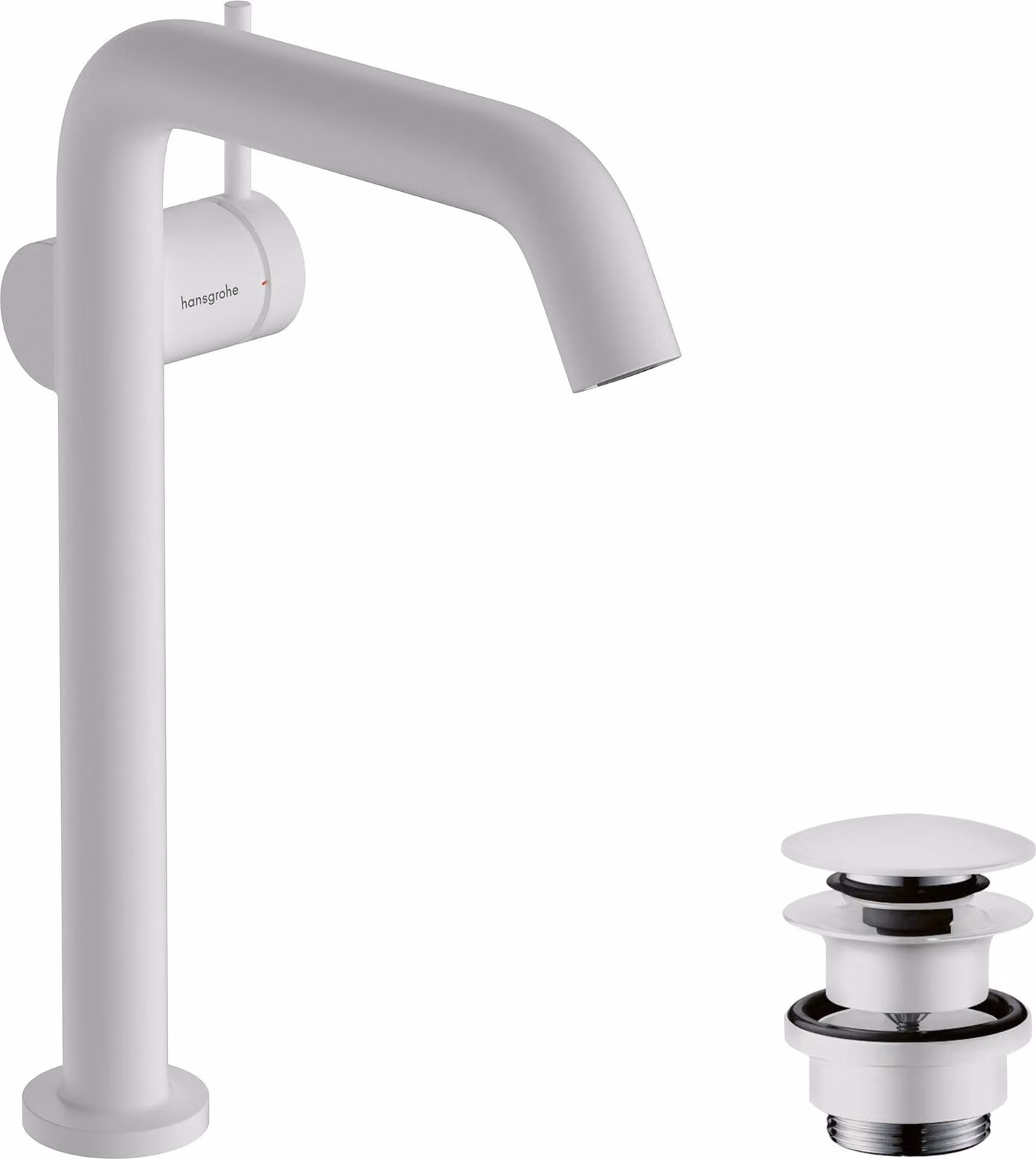 Robinetterie de lavabo hansgrohe Tecturis S 240 Fine CoolStart, pour lavabos à poser avec vidage PUSH, EcoSmart+, 73370700, 73370700