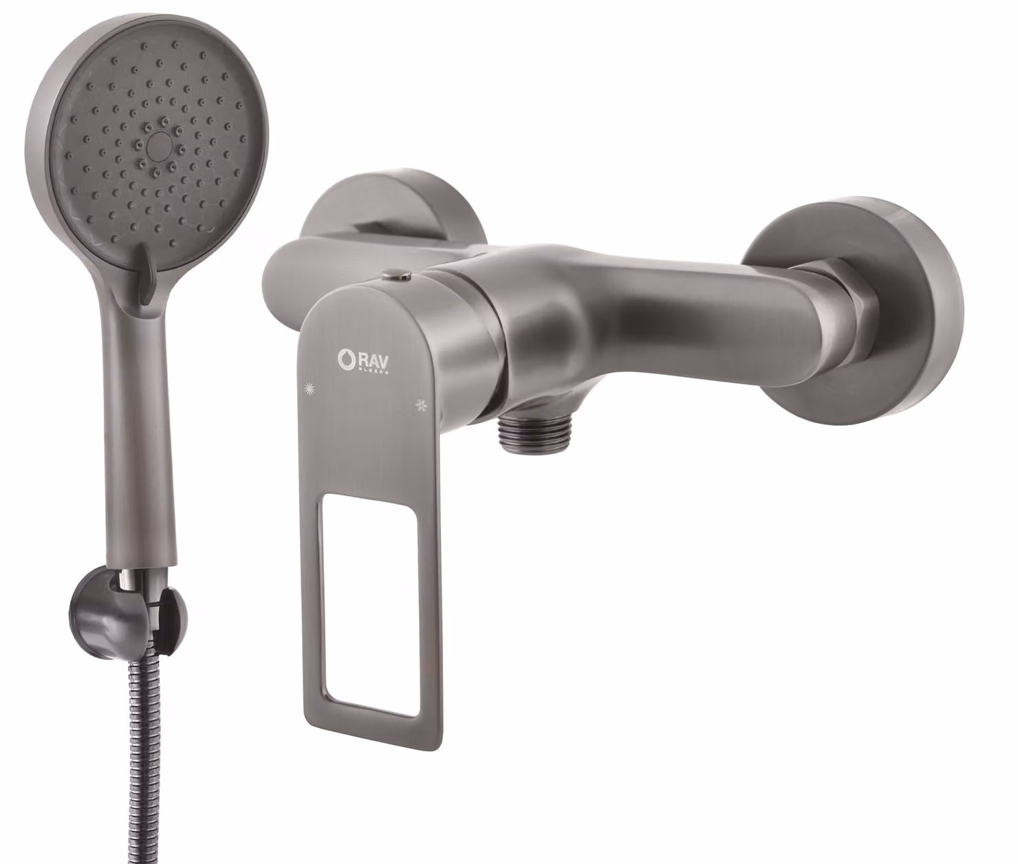 Slezák-RAV Miscelatore per doccia NIL - grigio metallo, Colore: grigio metallo, Dimensioni: 150 mm