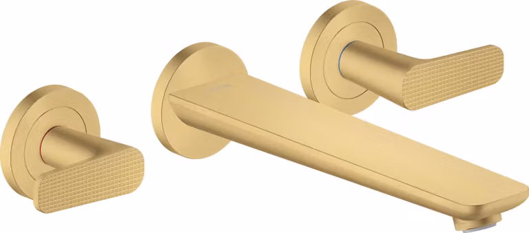 hansgrohe AXOR Citterio C robinetterie de baignoire 3 trous encastrée pour montage mural, Cubic cut, 49483250, 49483250