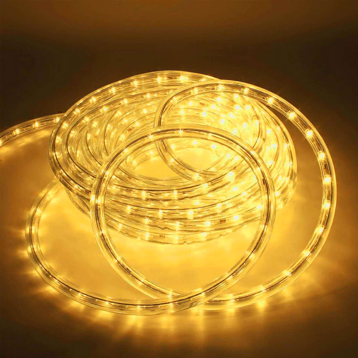 Striscia luminosa a LED, 14 metri, 504 LED, luce bianco caldo, grado di protezione IP65, per interni ed esterni