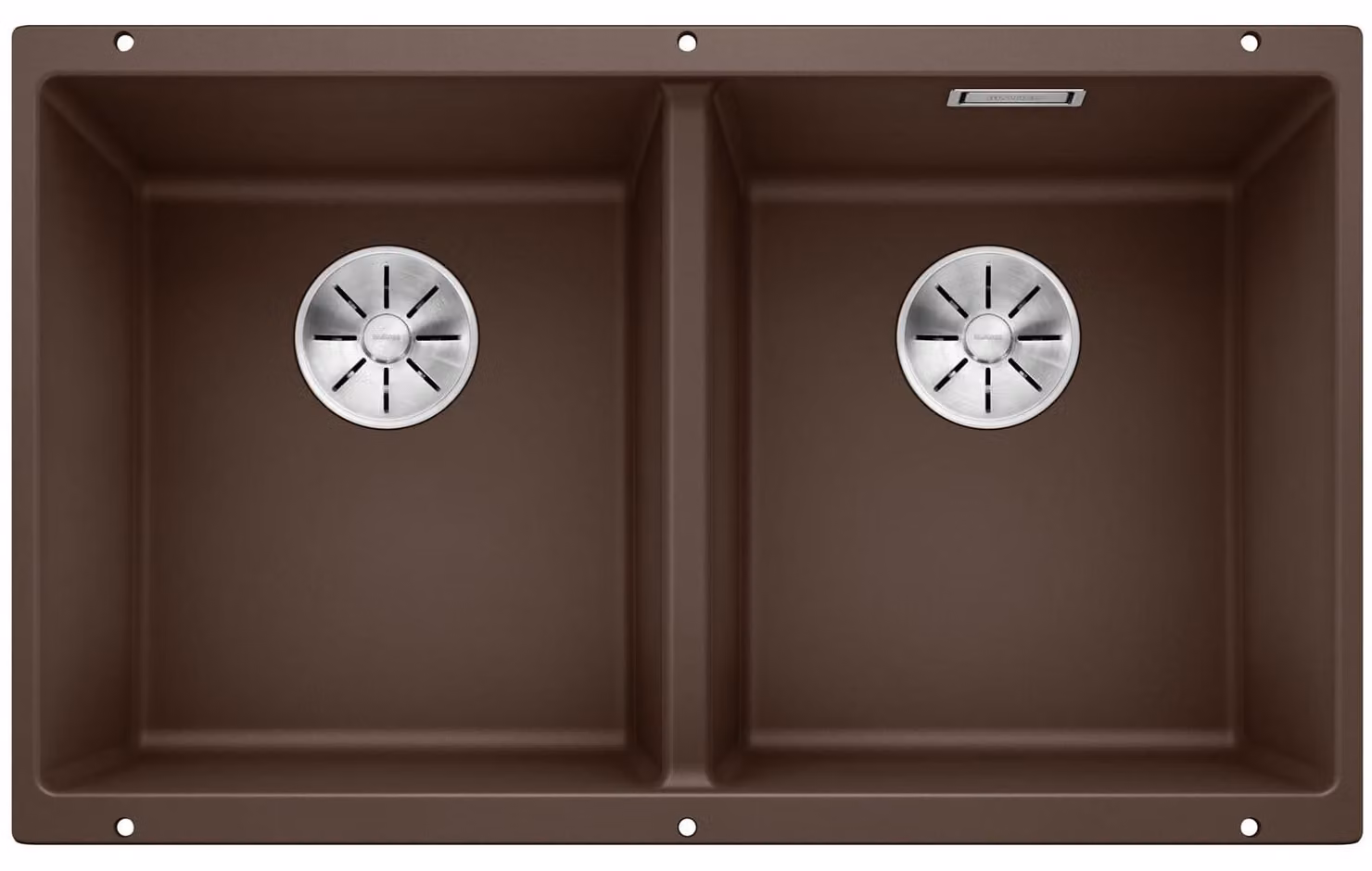 BLANCO SUBLINE 350/350-U, SILGRANIT® PuraDur®, color caffè, senza comando a distanza dello scarico