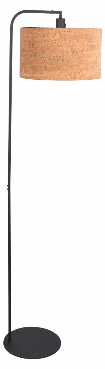 Lampada da terra - nero - Stang - metallo tessile - Ø 28cm - E27 - 4790ZW - Steinhauer