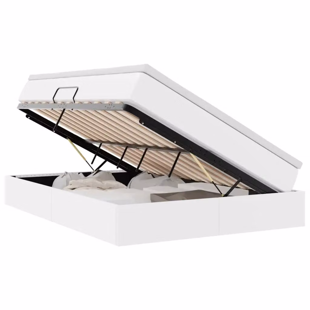 Letto con contenitore e materasso ibrido vidaXL Bianco L/P/H: 140 x 200 x 28 cm – 2