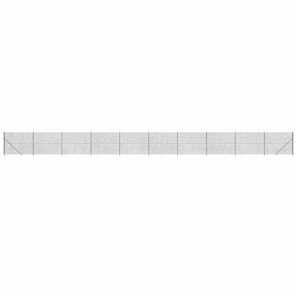 Recinzione a rete Videx in acciaio zincato rivestito in PVC con flangia colore antracite H: 140 cm, L: 25 m – 2