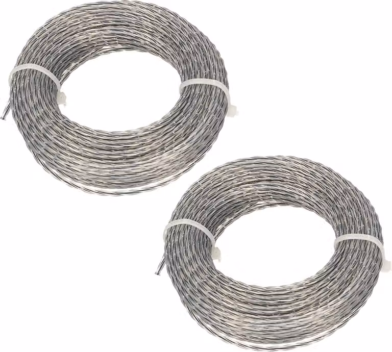 KOTARBAU® Set di 2 bobine di filo per tagliaerba con anima rinforzata da 2,4 mm x 15 m (30 m) per decespugliatori professionali