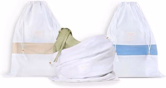 Borsa in Cotonelogico, confezione da 3, misura media, 51 cm, per riporre borse e scarpe