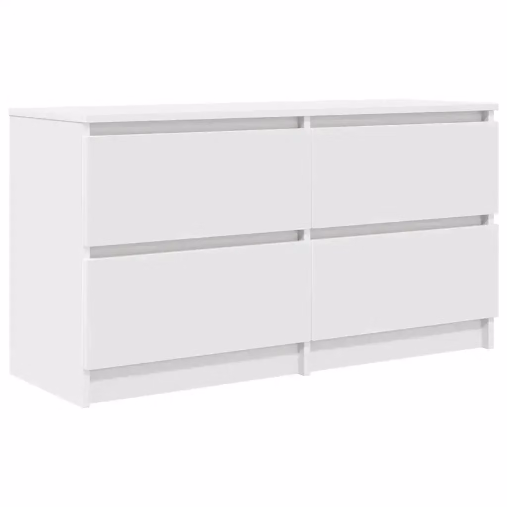 Mobile Porta TV Moderno vidaXL Bianco in Legno e MDF L: 100 cm, P: 35 cm, H: 54 cm – 2
