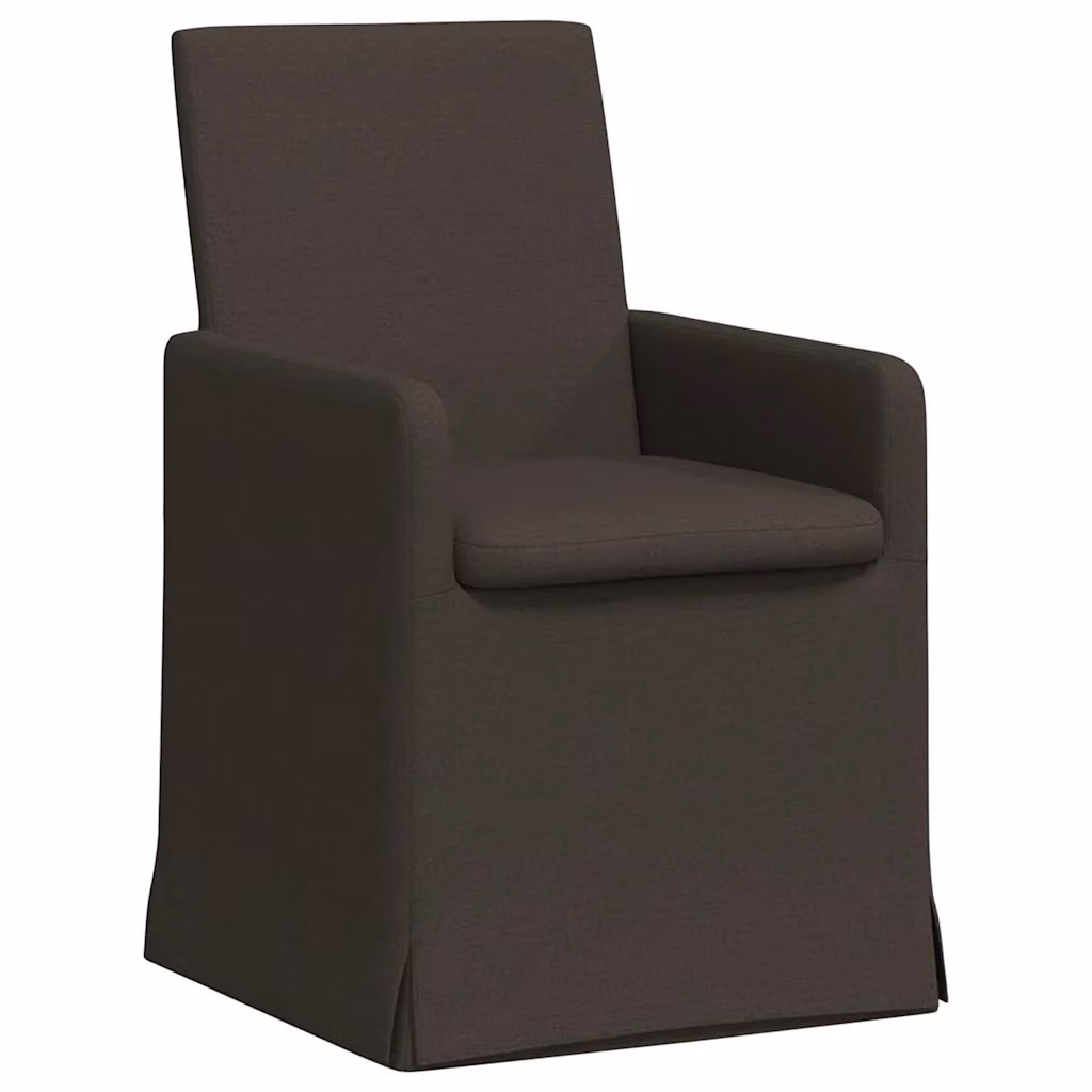 Set di 2 sedie da pranzo girevoli vidaXL in tessuto grigio con struttura in metallo e MDF, L: 57 cm, P: 68 cm, H: 94 cm – 2