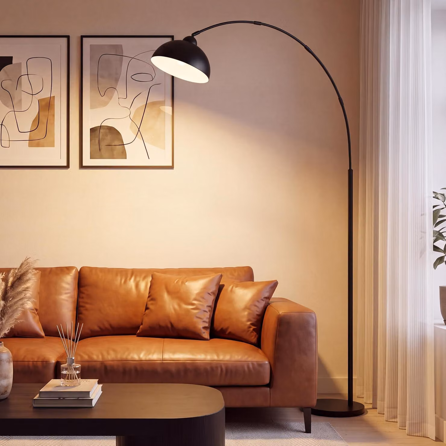 Lampada da terra per soggiorno, senza lampadina
