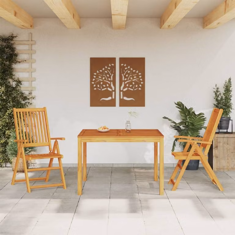 Maison Exclusive - Set da Pranzo per Giardino 3 pz in Legno Massello di Acacia