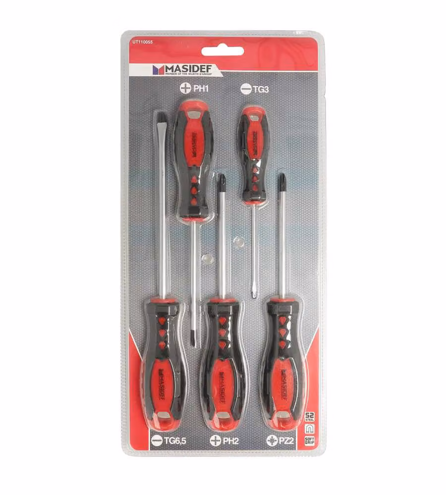 Set 5 giraviti Taglio Phillips Pozidrive