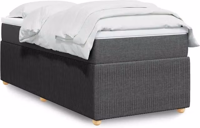 Letto Ibrido con Giroletto a Molle e Materasso vidaXL, Grigio e Bianco, L 100 x P 200 cm