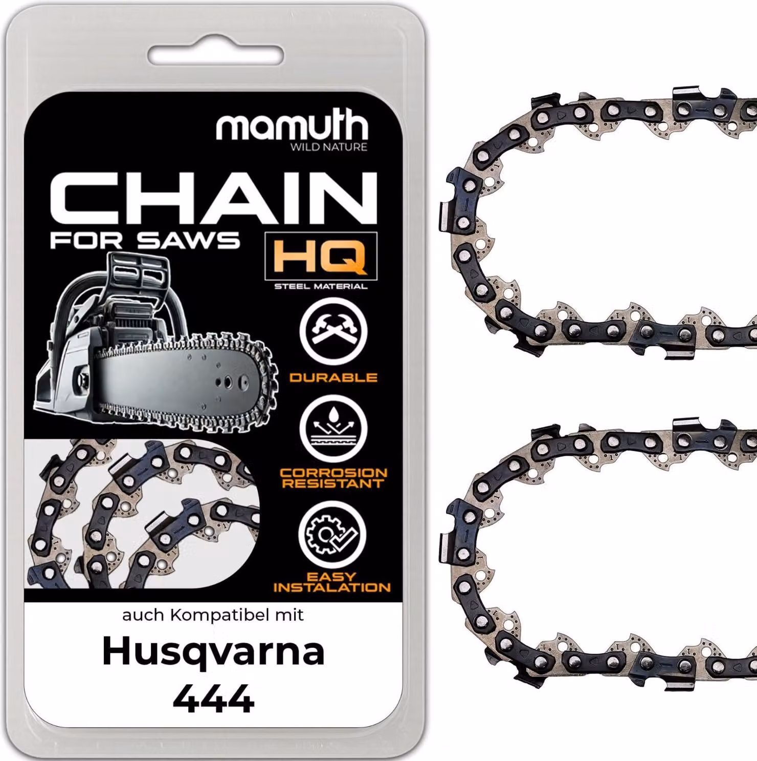 2 catene per motosega 40 cm 1,5 mm 0,325" 66 TG per Husqvarna 444