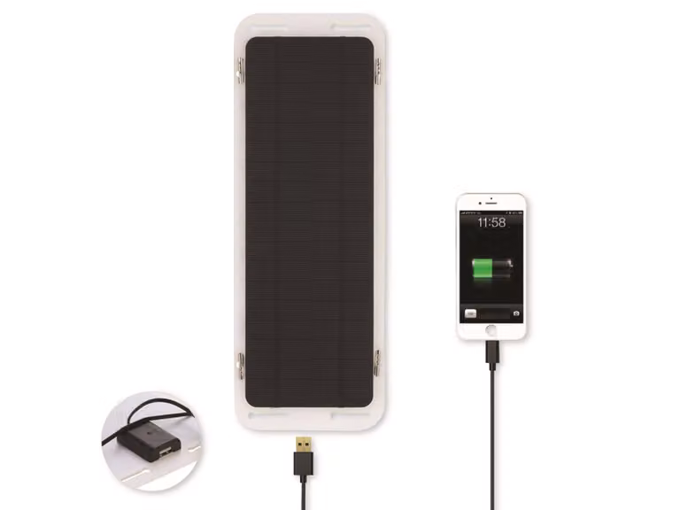 Protezione della batteria solare per auto IWH 12V / 5 Watt con USB