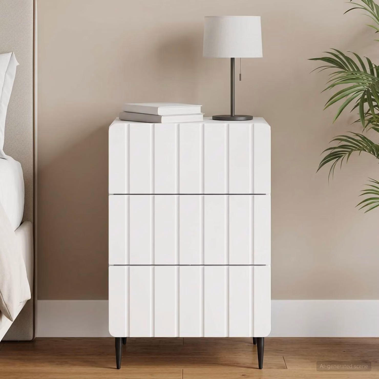 vidaXL Armadio da Notte Moderno in Legno MDF Bianco L 43 cm, P 41 cm, H 68 cm