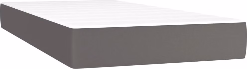 Materasso a Molle Insacchettate Rigidità Media Grigio 100x200x20 cm in Pelle finta