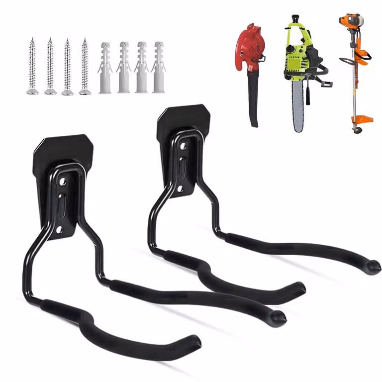 Supporto elettrico per attrezzi da giardino, ganci a parete per garage, ganci robusti per stoccaggio