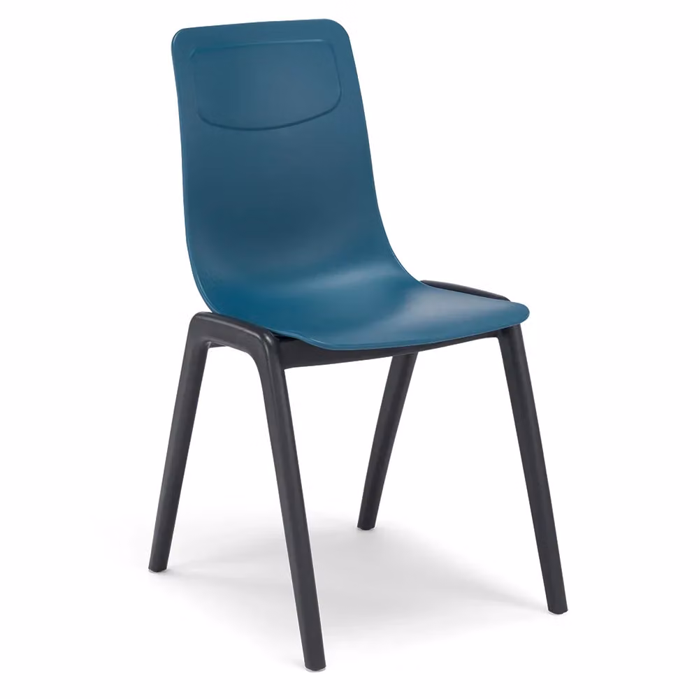 Set di 2 sedie Dalia L in tecnopolimero Redokasa colore Petrolio con gambe Antracite, design moderno impilabile per cucina, sala da pranzo o ufficio – 2