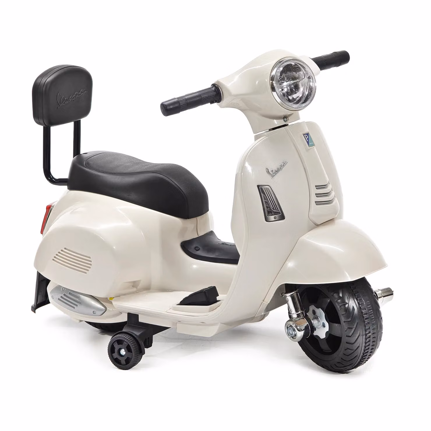 Vespa Elettrica Tu Giochi per Bambini Bianca con Luci e Musica, Età 18+ Mesi, L/P/H: 52 x 38 x 66,5 cm