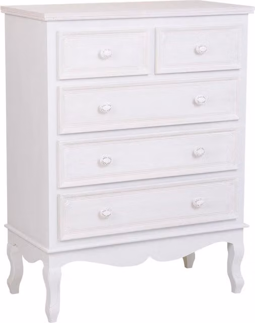 Cassettiera in legno bianco 80x40x105