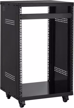 VEVOR Rack AV 16U, Capacità 90,7 kg, Rack per Studio di Registrazione Domestico con Ruote Girevoli Bloccabili, Armadio Server a Telaio Aperto, per Montaggio di Apparecchiature da 482 mm