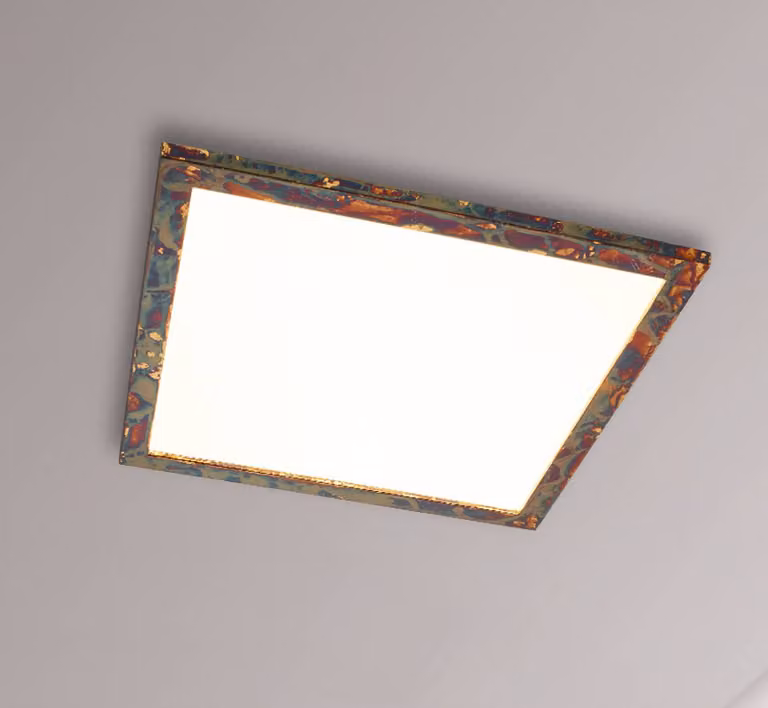Pannello LED Aurinor Quitani, Bronzo / Ottone antico, Soggiorno / Sala da pranzo, Plastica, Moderno, Plafoniera LED