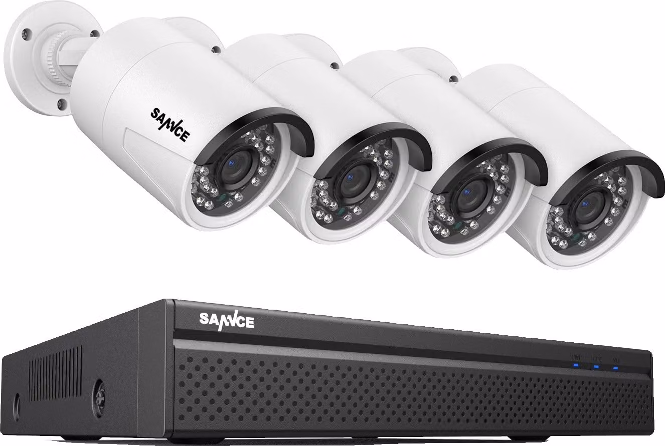 Sistema di videosorveglianza SANNCE, risoluzione 8MP, telecamere IP POE, I51FQ04, 2T