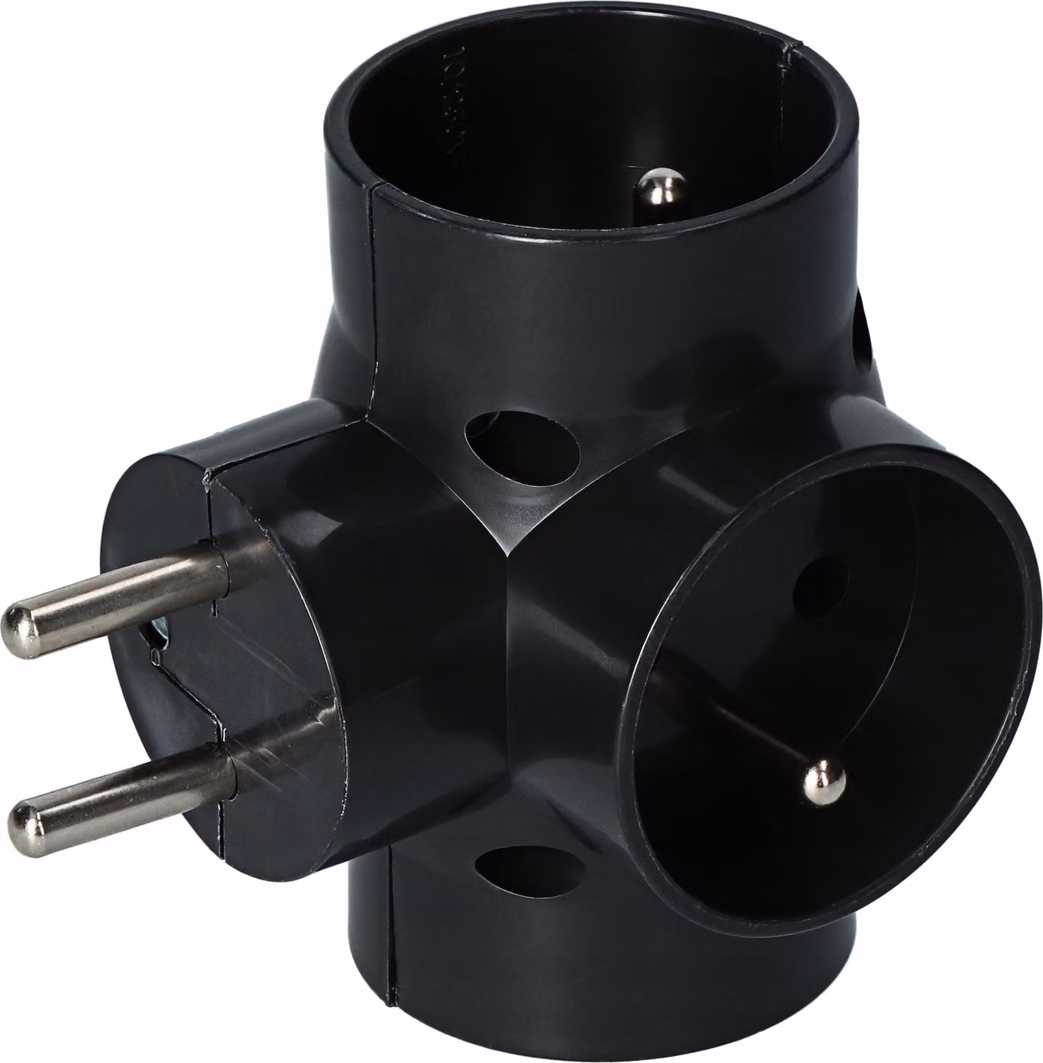 VIRONE | Adattatore Multipresa R-31 - Nero - 3 Prese Con Messa A Terra - Sicuro E Pratico Per Casa E Ufficio