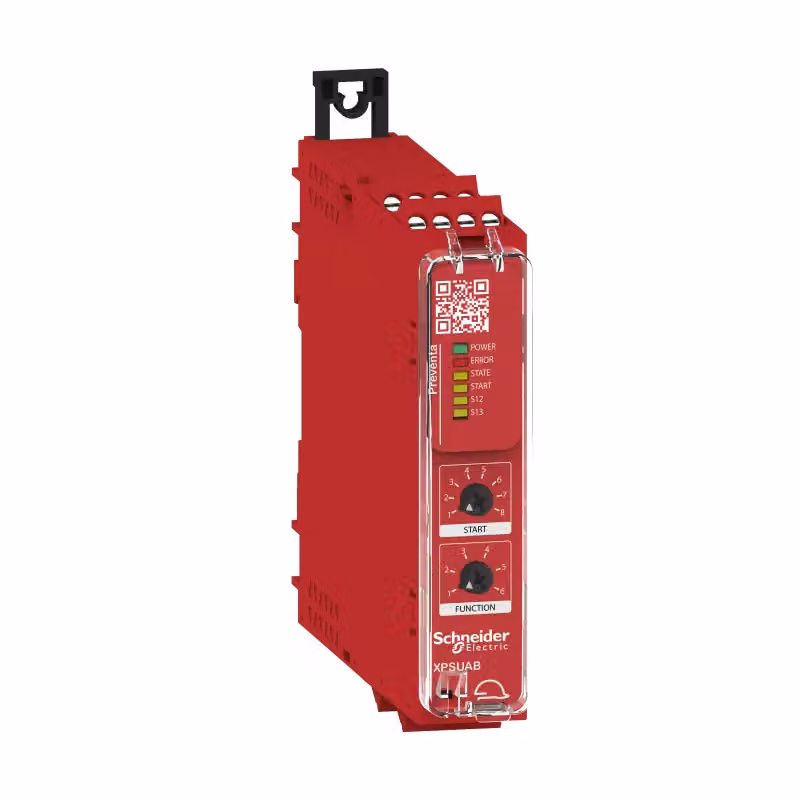 Relè di sicurezza Schneider Electric, Harmony XPSU, 6 funzioni, 1 circuito, PLC/SIL1, 1 W, diagnostica, 24 V CA/CC, a vite XPSUAB11CP