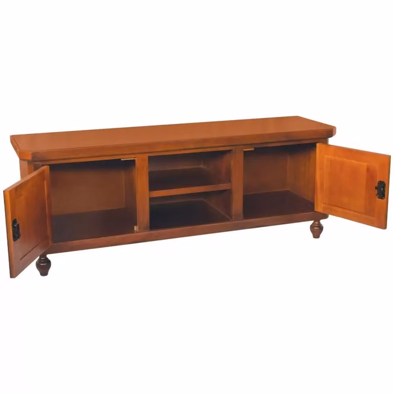 Porta TV in legno stile arte povera con 2 ante color noce Bassano di Mobili 2G L: 150 cm, P: 43 cm, H: 56 cm