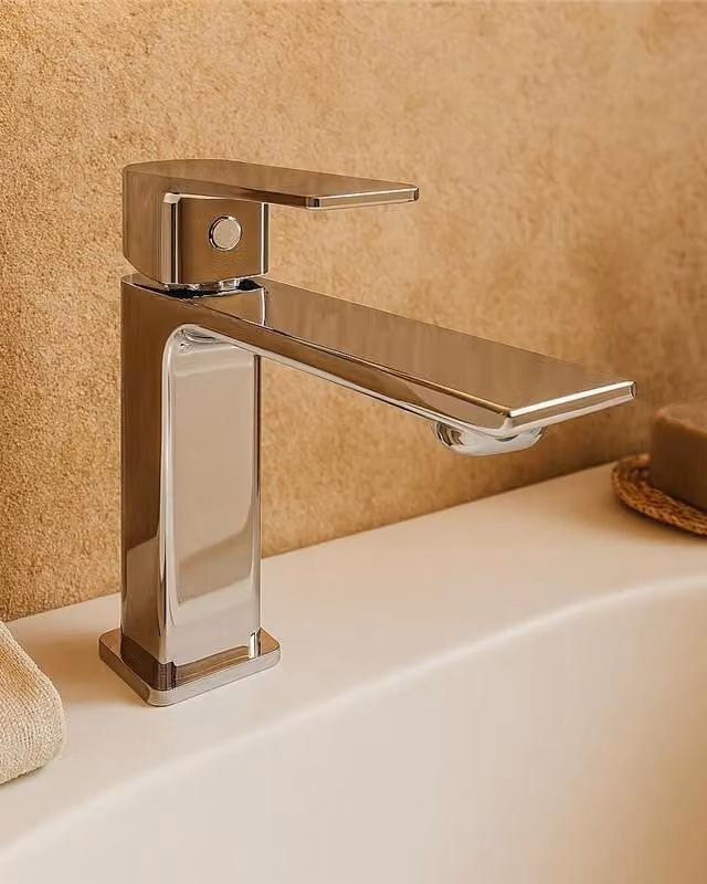 Rubinetto lavabo monocomando con flessibili cromo Ten