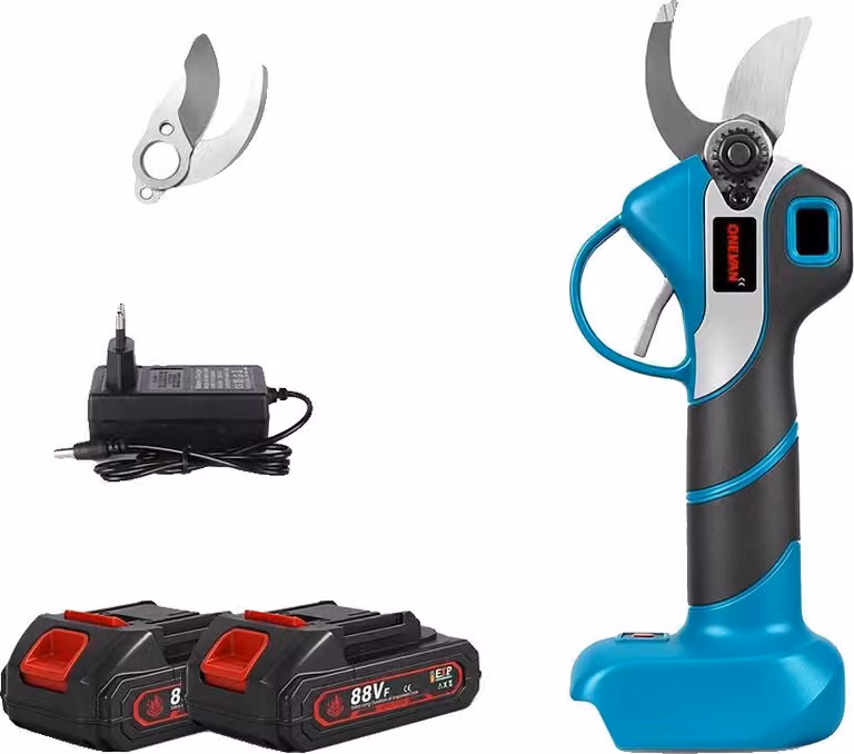 Tagliasiepi elettrici, design ergonomico, motore brushless, set con 2 batterie (versione UE)