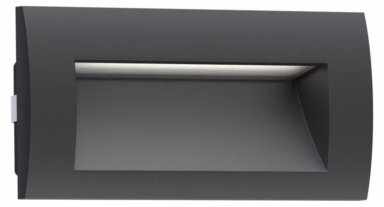 ledscom.de: Lampada da incasso a LED per esterni ZIBAL, faretto da incasso, grado di protezione IP65, nero opaco, 140 x 70 mm, 3,3 W, 209 lm, luce bianco caldo, da incasso, per pareti esterne, facciate, terrazze, giardini, balconi, pensiline, illuminazion