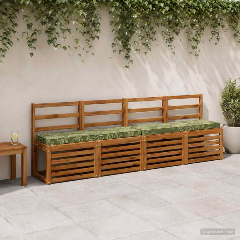 Cuscino per Panchina vidaXL Verde in Poliestere con Rivestimento Rimovibile e Lavabile