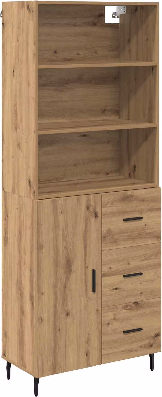 Credenza con cassetto Rovere artigianale 69,5 x 34 x 180 cm